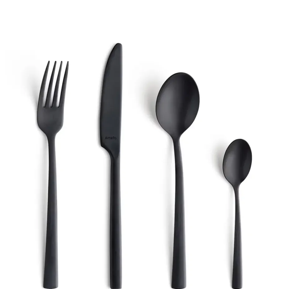 Manille Vintage bestekset 16 delen, Zwart