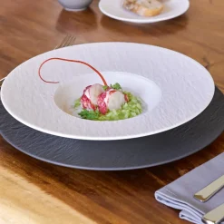 Manufacture Rock diep bord Ø28 cm, Blanc