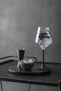 Manufacture Rock wittewijnglas 38 cl 4-pack, Transparant-zwart