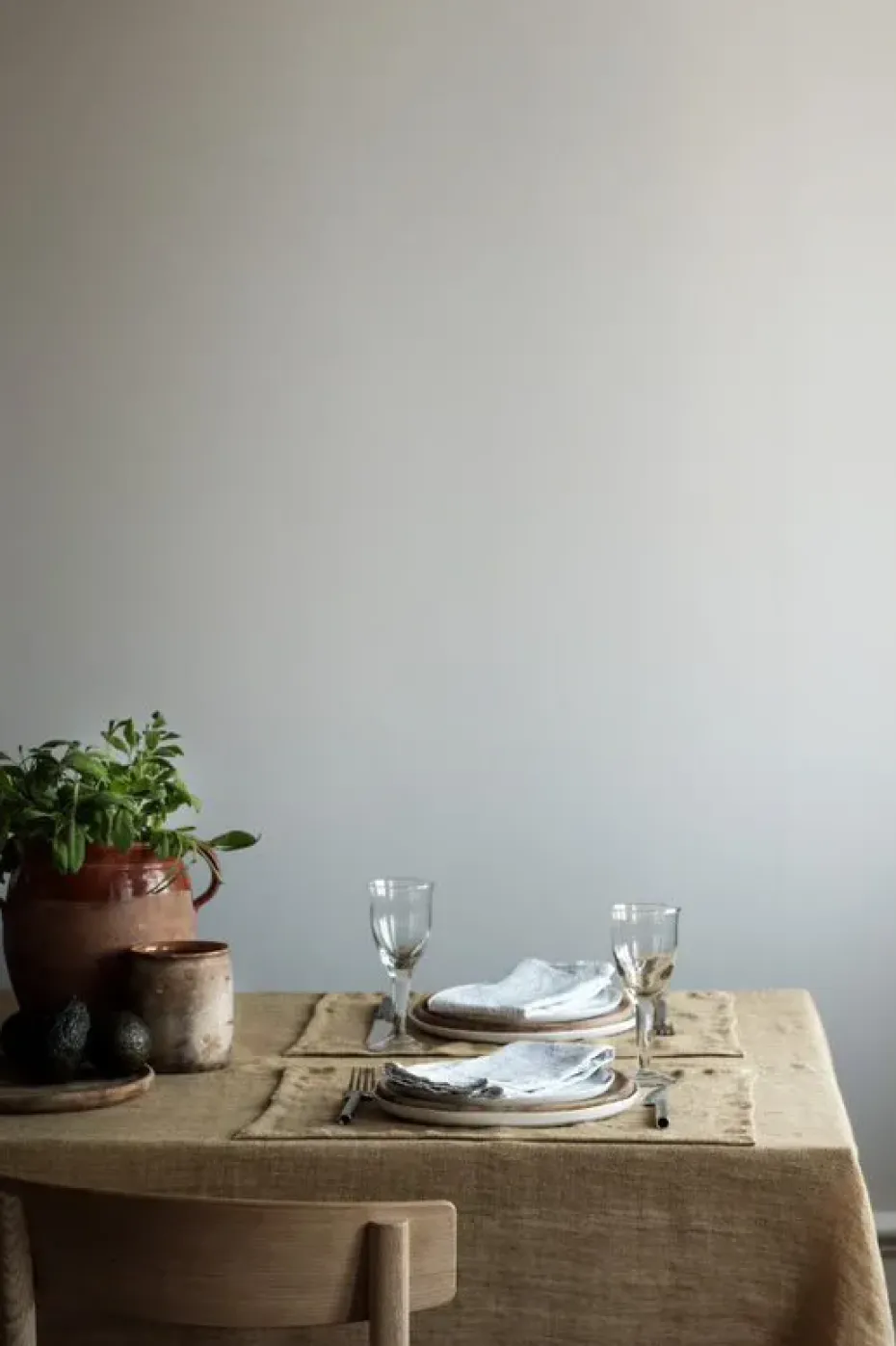 Marion tafelkleed linnen 145x270 cm, Pampas