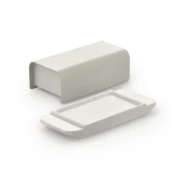 Mattina botervloot 9,5x21 cm, Warm grijs-roestvrij staal