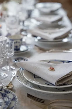 Medaljong servet 35x35 cm, Wit