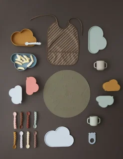 Mellow lepel 3-pack, Dusty Blue-taupe-pale mint