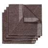 Metric servet 47x47 cm 4-pack, Bruin-wit