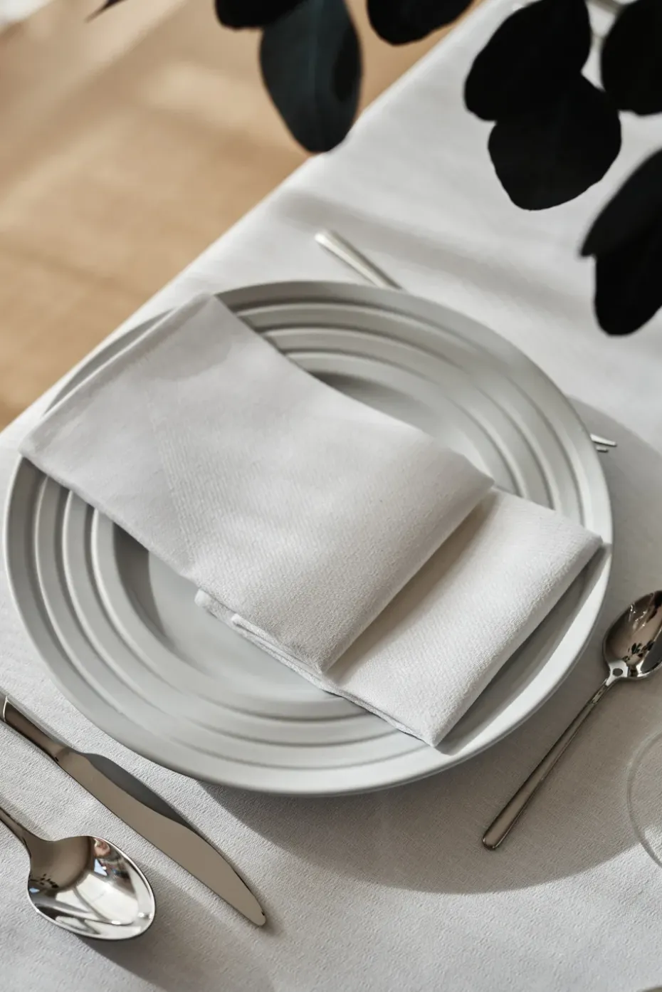 Metric servet 47x47 cm 4-pack, Wit