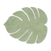 Monstera Leaf Hippo onderzetter, Olijfgroen