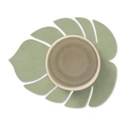 Monstera Leaf Nupo onderzetter, Olijfgroen