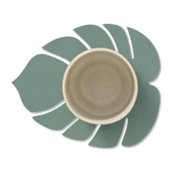 Monstera Leaf Nupo onderzetter, Pastelgroen