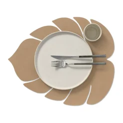 Monstera Leaf Nupo placemat L, Nougat