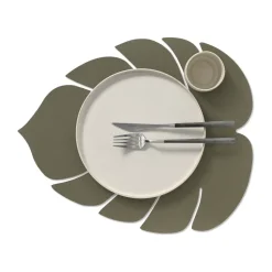 Monstera Leaf Nupo placemat L, Army green