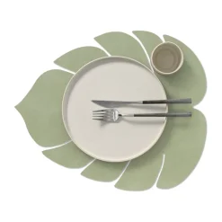 Monstera Leaf Nupo placemat L, Olijfgroen