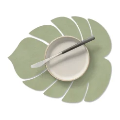 Monstera Leaf Nupo placemat S, Olijfgroen