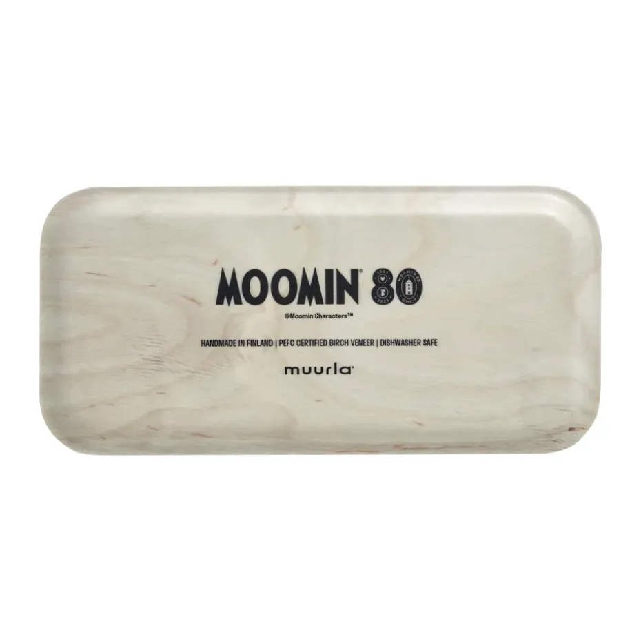 Moomin 80 dienblad 13x27 cm, Wit