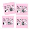 Moomin 80 glasonderzetters 9x9 cm 4-pack, Roze
