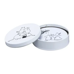 Moomin 80 glazen onderzetters Ø11 cm 4-pack, Multi