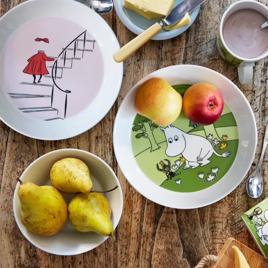 Moomin bord, groen gras