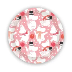 Moomin celebration mini dienblad Ø11 cm, Wit-roze