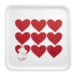 Moomin dienblad 33x33 cm, Heart