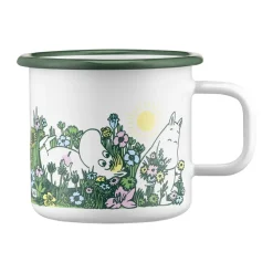 Moomin emaille mok 37 cl, In the garden