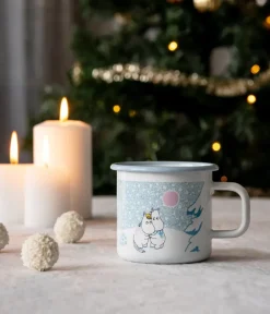Moomin emaille mok 37 cl, Let it snow