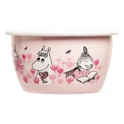 Moomin emaillen kom Girls 30 cl, Roze