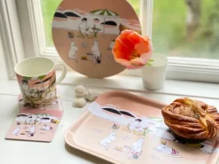 Moomin glasonderzetter zomer 2021 4-pack, Abrikoos-zand