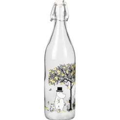 Moomin glazen fles 1 L, Apples
