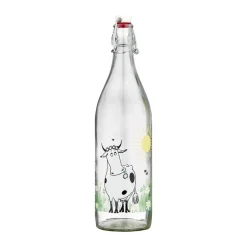 Moomin glazen fles 1 L, Meadow