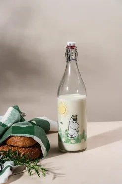 Moomin glazen fles 1 L, Meadow