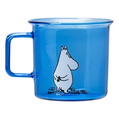 Moomin glazen mok 35 cl, Blauw