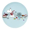 Moomin Picnic bord Ø19,5 cm, Lichtblauw