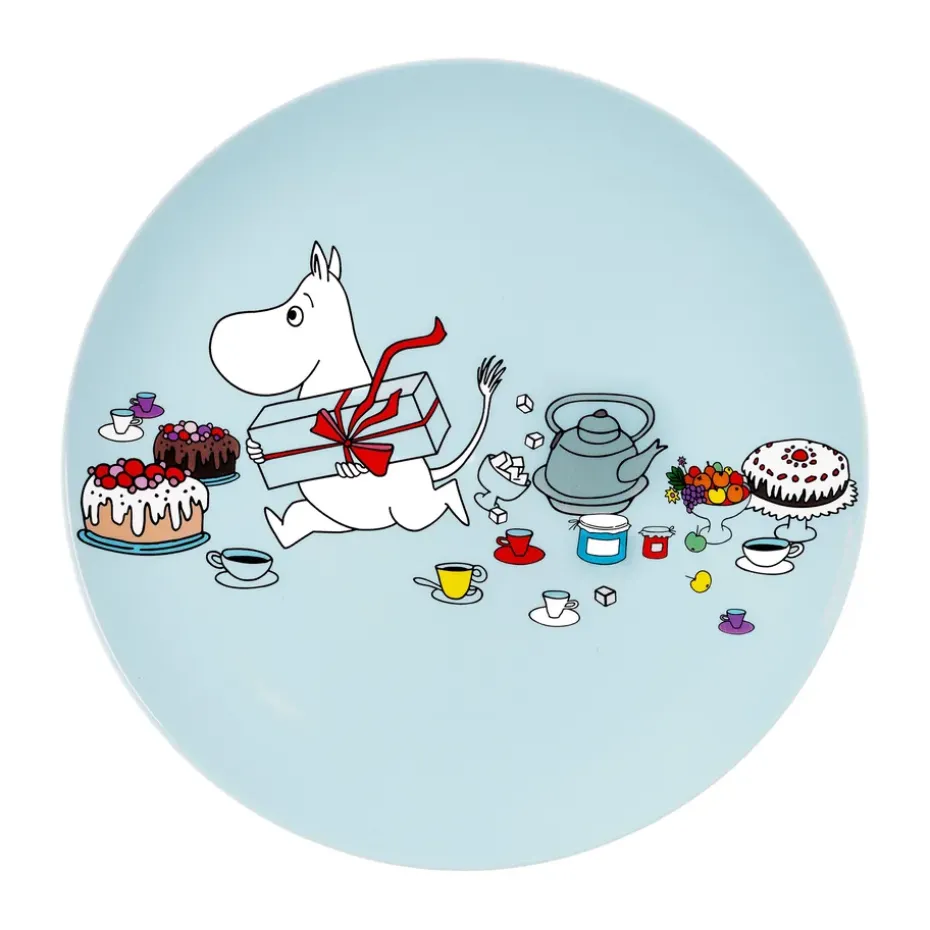 Moomin Picnic bord Ø19,5 cm, Lichtblauw