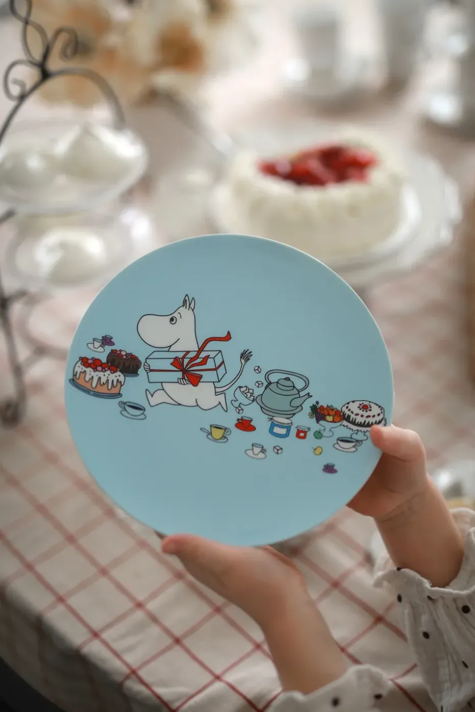 Moomin Picnic bord Ø19,5 cm, Lichtblauw