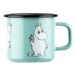 Moomin Retro emaillemok 37 cl, Mint