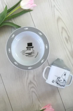 Moomin Water & Bad tuitbeker & zuignapbord, Grijs