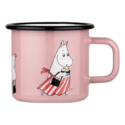 Moominmama emaillen mok 37 cl, Roze