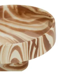 Moon decoratieschaal Ø26 cm, Bruin-wit