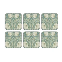 Morris & Co Pimpernel onderzetters 6-pack, Green, blue