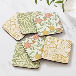 Morris & Co Simpley mixed onderzetters 6-delig, Fruit, Willow, Marigold