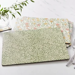 Morris & Co Simpley mixed placemat 4-delig, Fruit, Willow, Strawberry Thief, Marigold