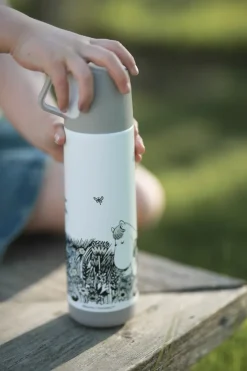 Mumin Graphic thermosfles 50 cl, Wit-zwart