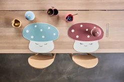 Mushroom beker, Offwhite-blue