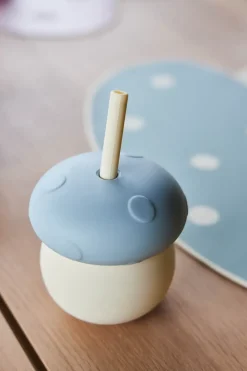 Mushroom beker, Offwhite-blue