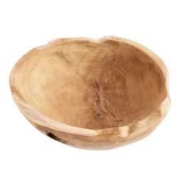 Muubs teak saladeschaal 30 cm, Natuur