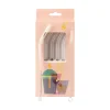 Muurla glazen rietjes 4-pack, Transparant