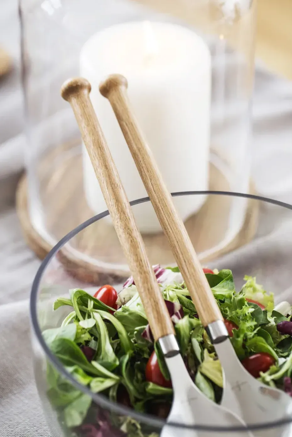 Nature saladebestek 2-pack, Eiken