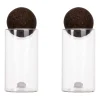 Nature zout- en peperstel met kurkbal 2-pack, Transparant-donkerbruin