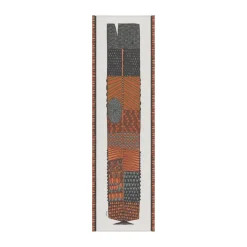 Netpatroon tafelloper 35x120 cm, Bruin