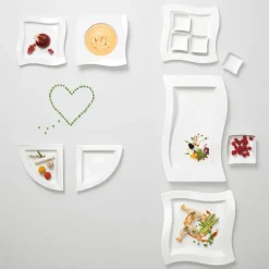 New Wave diep bord, 24 x 24 cm.