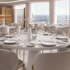 NewMoon schaal 29 cm, Beige